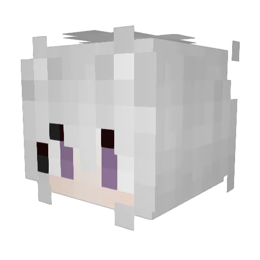 EzioKibo Minecraft avatar head, 3D render