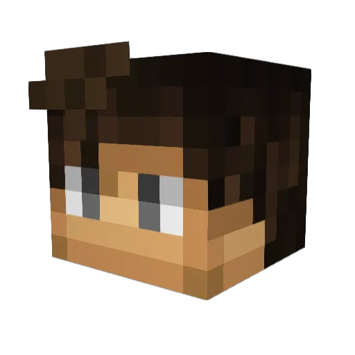 EzioMinetore Minecraft avatar head, 3D render