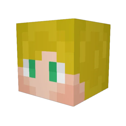 Eziras Minecraft avatar head, 3D render