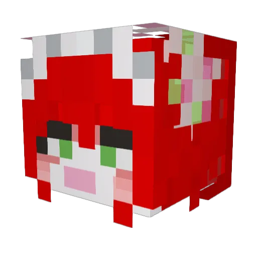 Ezkeletinz Minecraft avatar head, 3D render