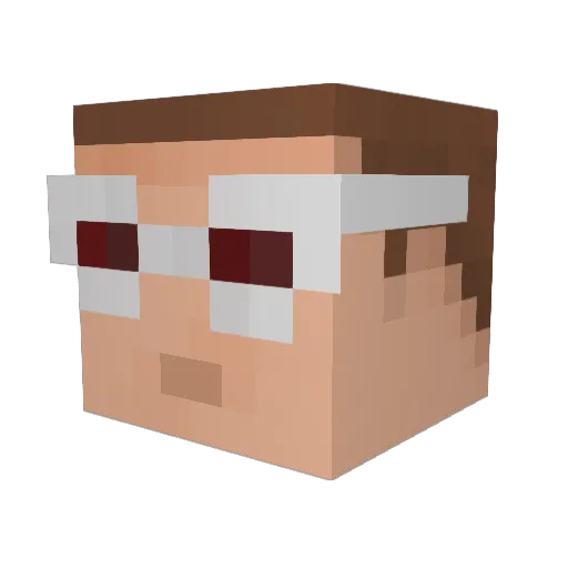 Ezknockout Minecraft avatar head, 3D render