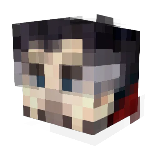 Ezl0r Minecraft avatar head, 3D render