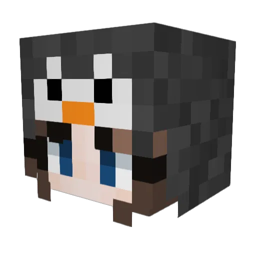 Ezmo0 Minecraft avatar head, 3D render