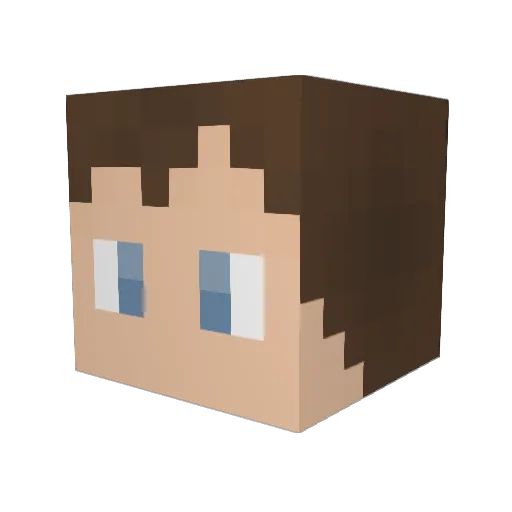 Eznaron Minecraft avatar head, 3D render