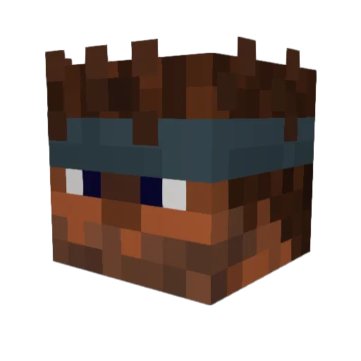 Ezot_ Minecraft avatar head, 3D render