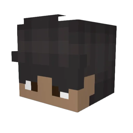 Ezoww Minecraft avatar head, 3D render