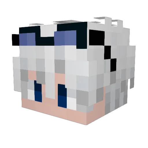 Ezr0 Minecraft avatar head, 3D render