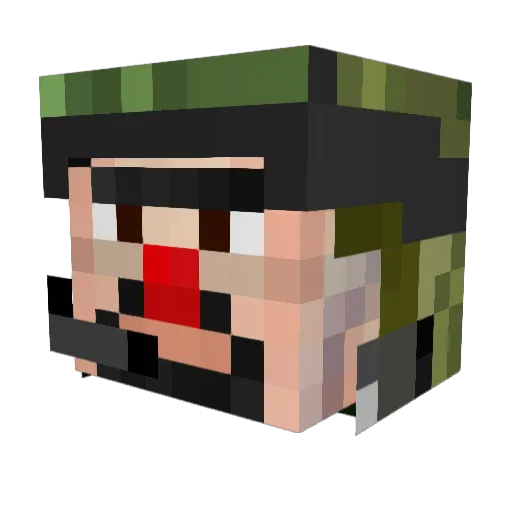 Ezra1510 Minecraft avatar head, 3D render