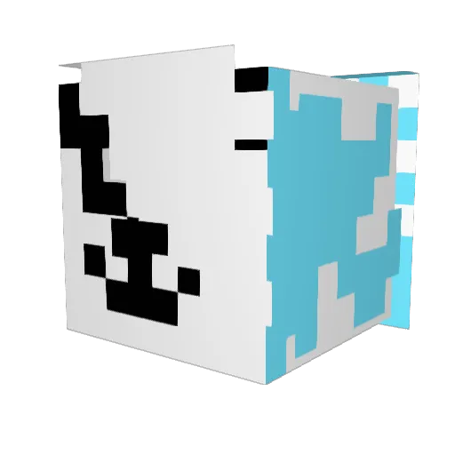EzraCyanPaws Minecraft avatar head, 3D render