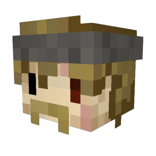 EzraHyder Minecraft avatar head, 3D render