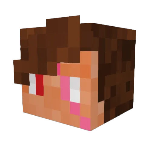 EzraT123 Minecraft avatar head, 3D render