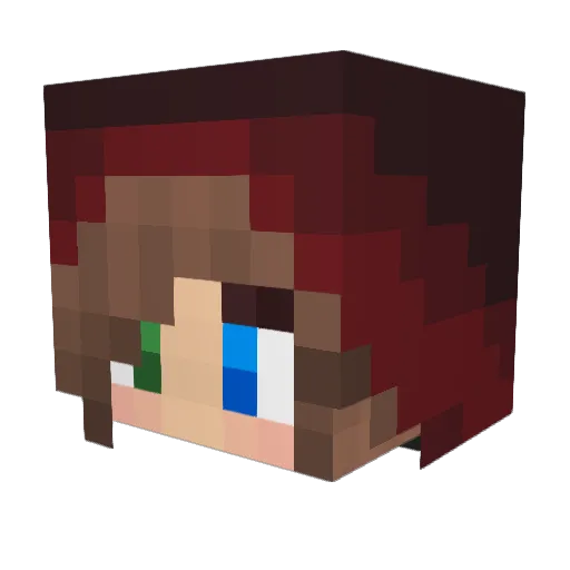 Ezrahh Minecraft avatar head, 3D render