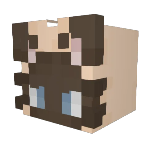 Ezralisss Minecraft avatar head, 3D render