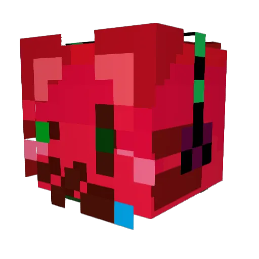 Ezreen Minecraft avatar head, 3D render