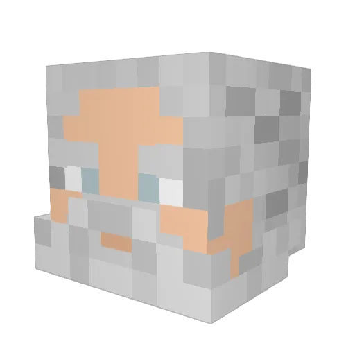 Ezrilor Minecraft avatar head, 3D render