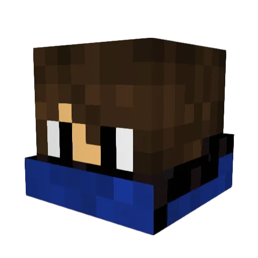EzroGuardian Minecraft avatar head, 3D render