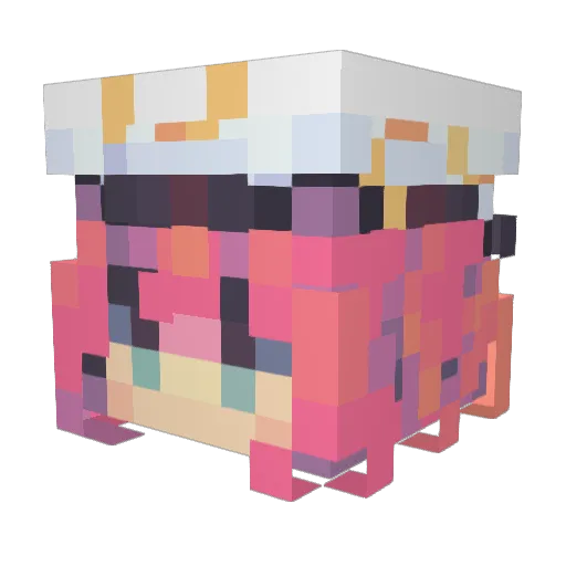 Ezrudine Minecraft avatar head, 3D render