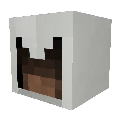 Eztus Minecraft avatar head, 3D render