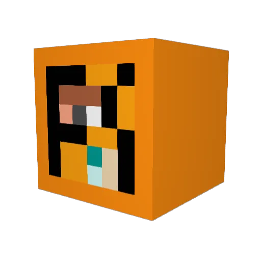 Ezusky Minecraft avatar head, 3D render