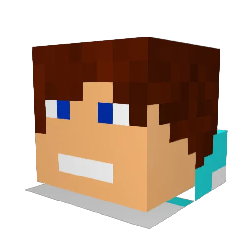 Ezxixx Minecraft avatar head, 3D render