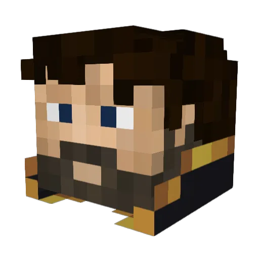 EzyFake Minecraft avatar head, 3D render