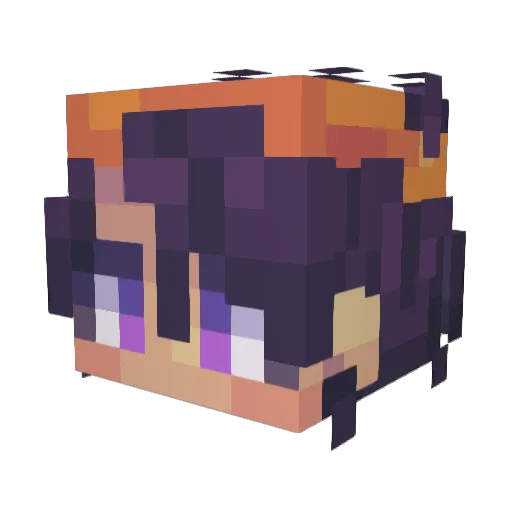 EzyThePeasy Minecraft avatar head, 3D render