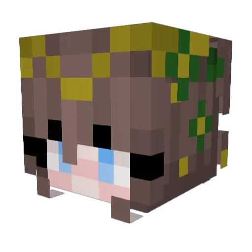 Ezziemee Minecraft avatar head, 3D render