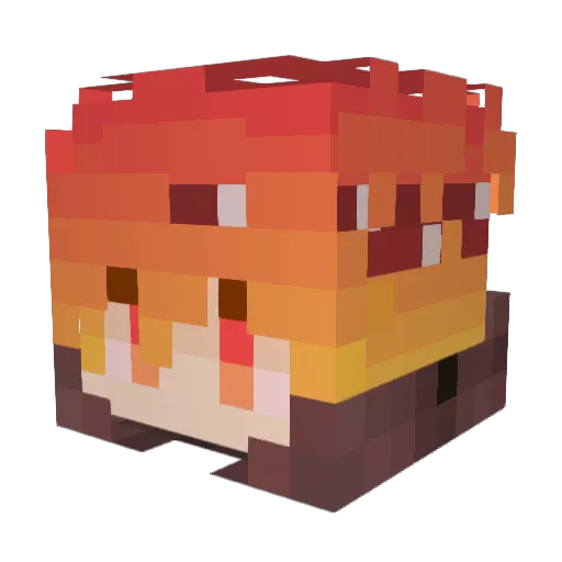 Ezzsan Minecraft avatar head, 3D render