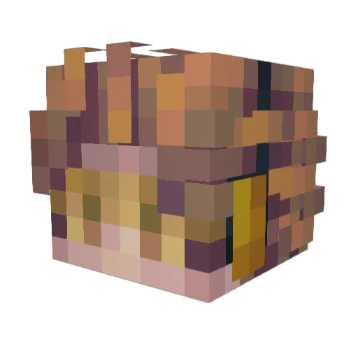 Ezzytf Minecraft avatar head, 3D render
