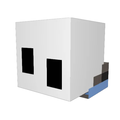 Ezzzkiel Minecraft avatar head, 3D render