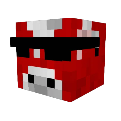 F00TBALLCJ Minecraft avatar head, 3D render