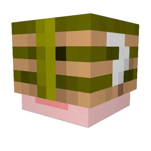 F00t Minecraft avatar head, 3D render