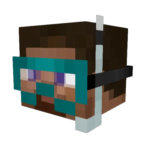 F04MY Minecraft avatar head, 3D render