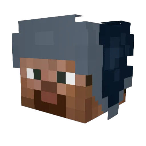 F0RT Minecraft avatar head, 3D render