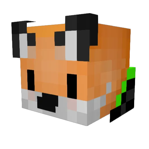 F0XLINK Minecraft avatar head, 3D render