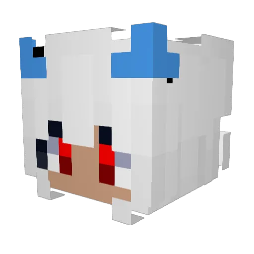F0Xy016 Minecraft avatar head, 3D render