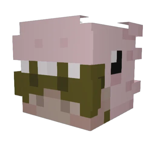 F0ka Minecraft avatar head, 3D render