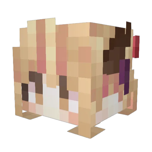 F0rMaT Minecraft avatar head, 3D render