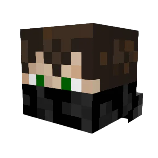 F0xHD Minecraft avatar head, 3D render