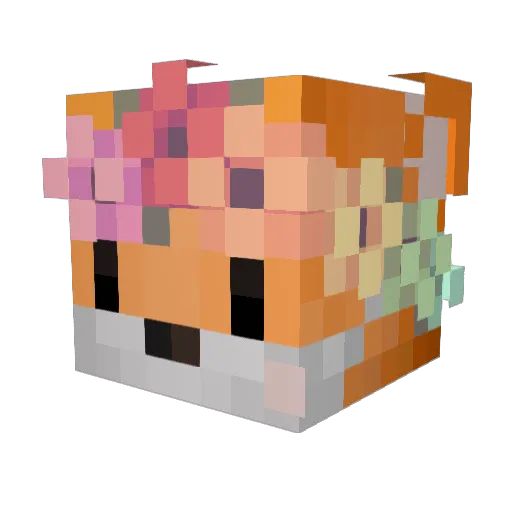 F0xTheSystem Minecraft avatar head, 3D render