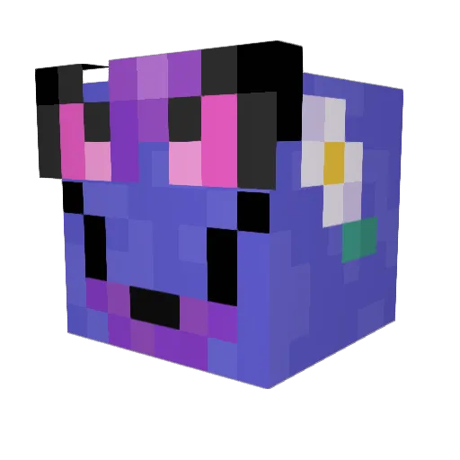 F0xie_YT Minecraft avatar head, 3D render
