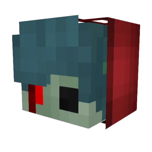 F0zyy Minecraft avatar head, 3D render