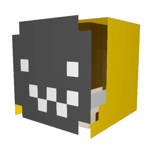 F13Number Minecraft avatar head, 3D render