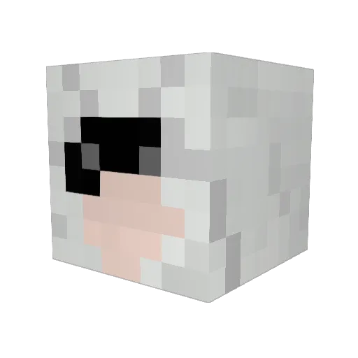 F1 Minecraft avatar head, 3D render