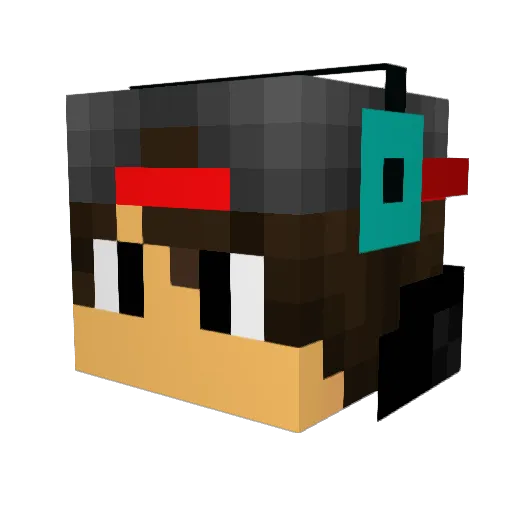F1Andre2 Minecraft avatar head, 3D render