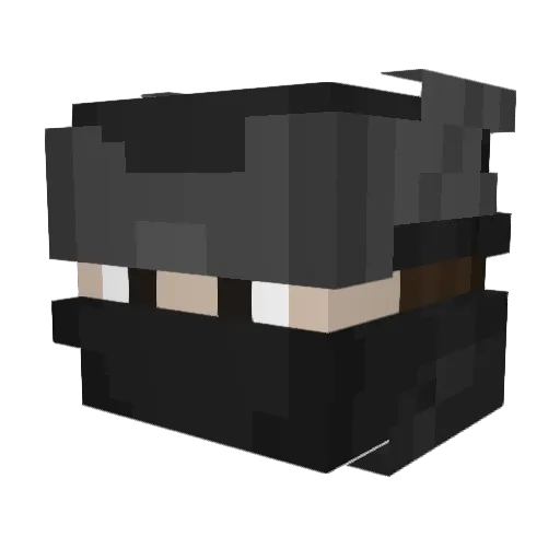 F1DE Minecraft avatar head, 3D render
