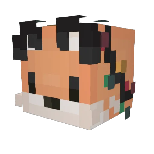 F1ELD Minecraft avatar head, 3D render