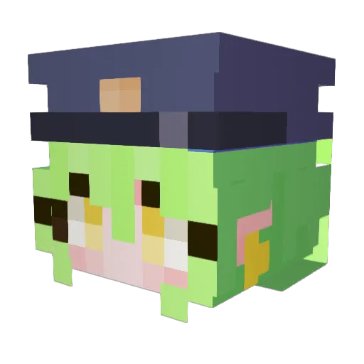 F1EZ Minecraft avatar head, 3D render