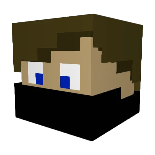 F1LL333 Minecraft avatar head, 3D render