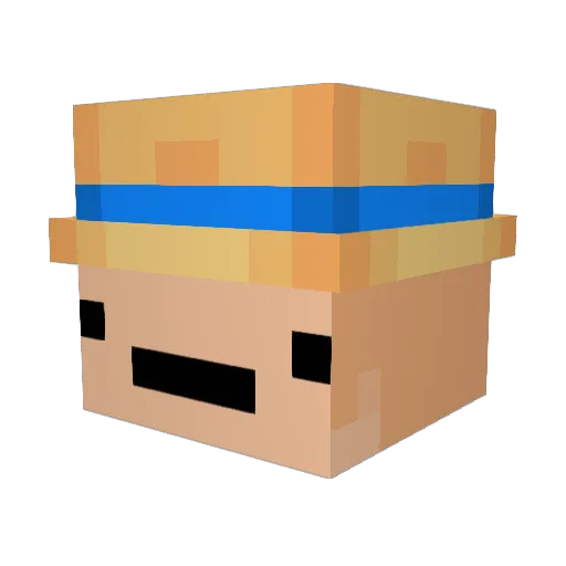 F1NI Minecraft avatar head, 3D render